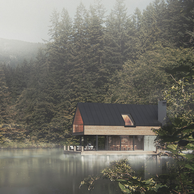 Cottage on the water