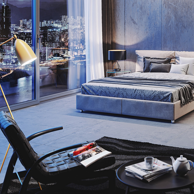 Luxury apartment bedroom